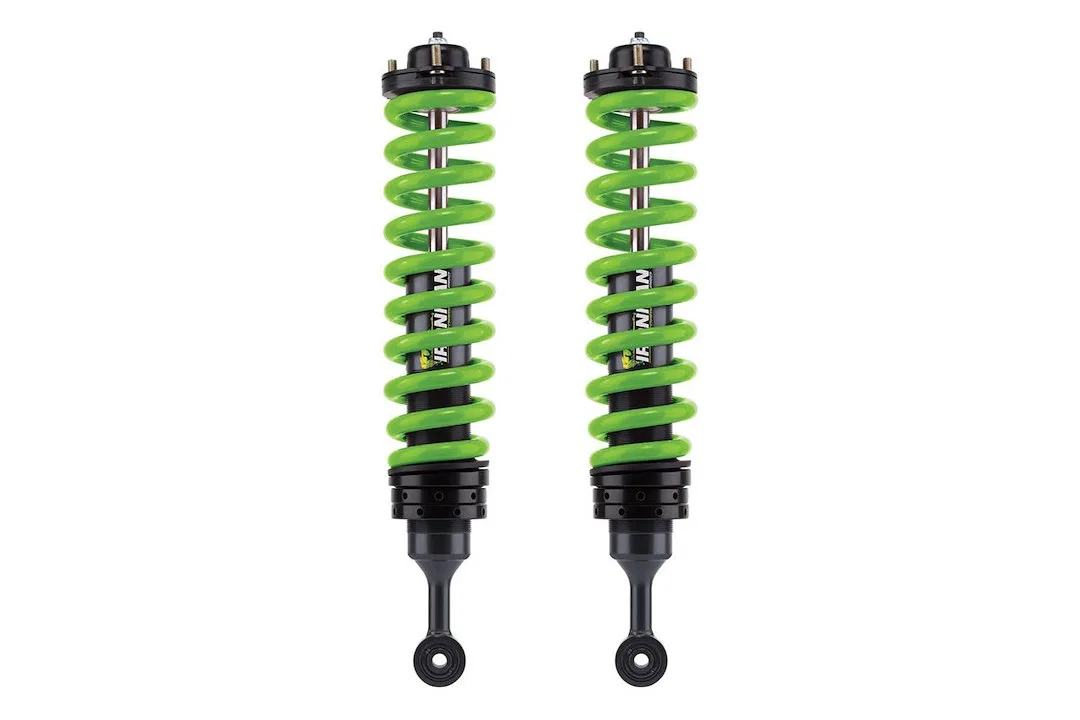 45710FE-BCK-PB – IRONMAN 4X4 Coil Over Shock Absorber, Non Adjustable Valving 2-1/2 Inch Lift Pigtail Spring Black Bo...